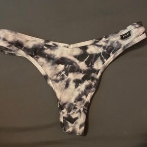 Pink tie dye thong